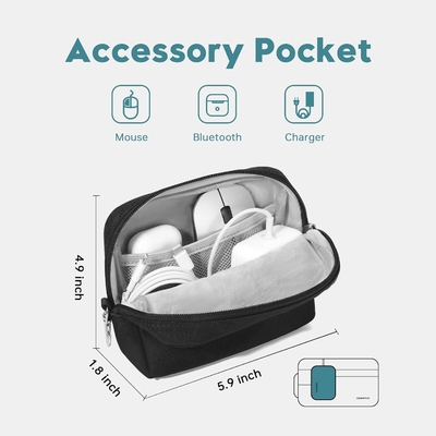 Geschikt voor,MacBook Pro 13-14 inch, gerecycled PET laptop draagtas met handvat en accessoire zak