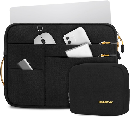 Geschikt voor,MacBook Pro 13-14 inch, gerecycled PET laptop draagtas met handvat en accessoire zak