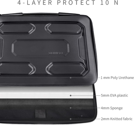 13.3-inch laptophoesje met handvat Schokbestendig computertas Waterdicht EVA beschermende koffer 13-13.3-inch laptop