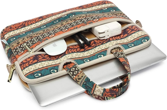 Red Bohemia Patten Waterdicht Laptop Schouder Boodschapper Tas Hoesje Hoesje voor 12 inch 13.3 inch Laptop
