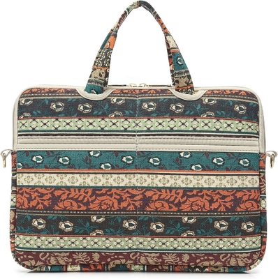 Red Bohemia Patten Waterdicht Laptop Schouder Boodschapper Tas Hoesje Hoesje voor 12 inch 13.3 inch Laptop