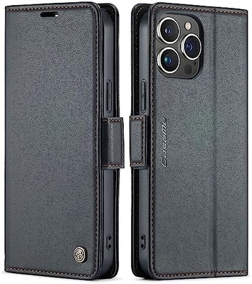 QLTYPRI Wallet Cover voor iPhone 13/14, [RFID-blokkerende] creditcard slothouder voor schokbestendige bescherming van telefoonhoes