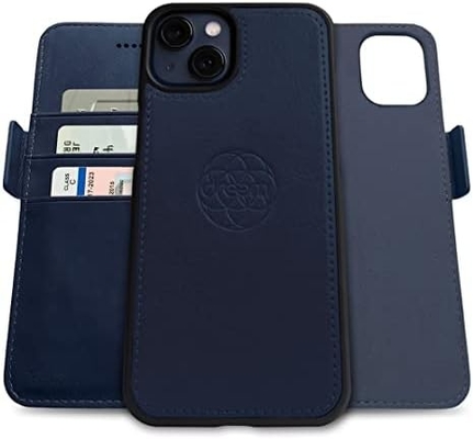 iPhone 13 Wallet case / 2-in-1 schokkas en afneembare veganistische leer set, compatibel met MagSafe, RFID-beschermd