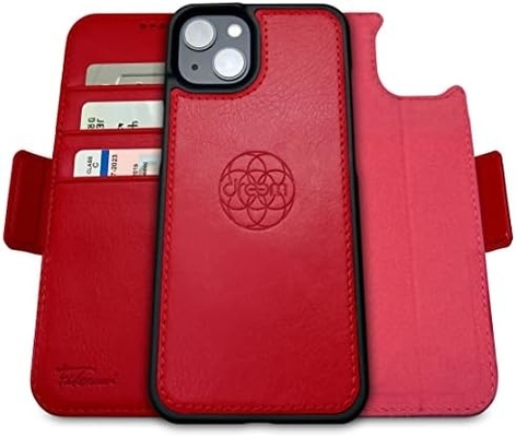 iPhone 13 Wallet case / 2-in-1 schokkas en afneembare veganistische leer set, compatibel met MagSafe, RFID-beschermd