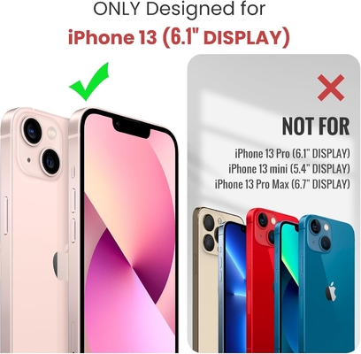 iPhone 13-hoesje, rits portemonnee met 7 kaarten, magnetische flip-flop polsband van leer