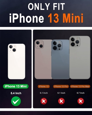 Leerportefeuille vouwhoes Magnetisch zegel RFID blokkerende kaart slot houder Volledig beschermd hoesje compatibel met iPhone 13