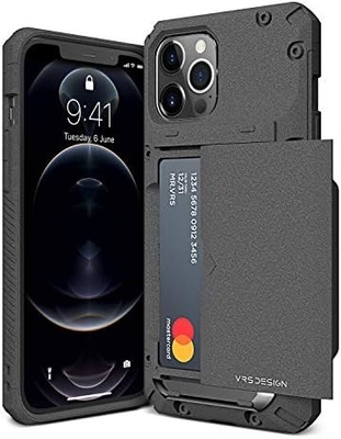 Voor iPhone 12 Pro Max met [4 kaarten]Premium solide creditcard slot portemonnee voor iPhone 12 Pro Max 6,7 inch