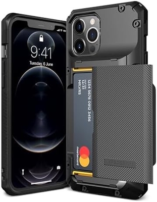 Voor iPhone 12 Pro Max met [4 kaarten]Premium solide creditcard slot portemonnee voor iPhone 12 Pro Max 6,7 inch