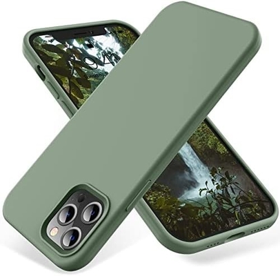 iPhone 12 Pro Max hoes, militaire bescherming, schokbestendig siliconen, anti-vingerafdruk &amp; anti-slip, telefoonhoes