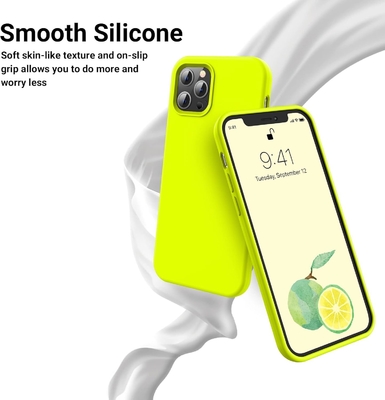 iPhone 12 Pro Max hoes, militaire bescherming, schokbestendig siliconen, anti-vingerafdruk &amp; anti-slip, telefoonhoes
