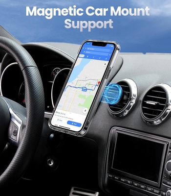 Schilden voor iPhone 12 Pro Max Hoesje met stand, telefoonhoesje helder met dubbele ringhouder [verstelbaar en opvouwbaar]