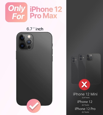 iPhone 12 Pro Max behuizing Ring, olieverf bloem Kleurrijke retro bloem schattig krullend golf frame Vrouwen meisje telefoon behuizing