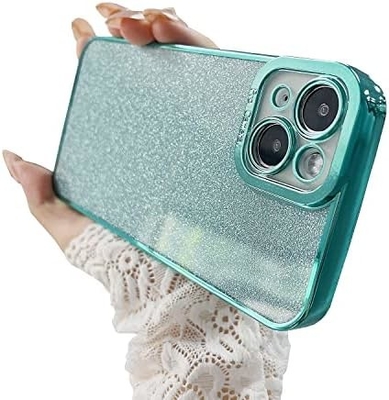 iPhone 12 Pro Max transparante behuizing ontwerp, ingebouwde glitter luxe glanzend papier, pop en mooi