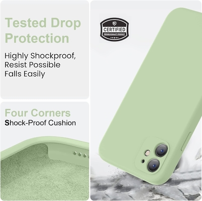Compatibel met iPhone 11 Hoesje, Verbeterd Vloeibare Silicone met [Vierkant Randen] [zachte Anti-Scratch Microfiber Lining]
