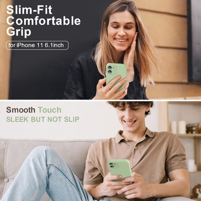 Compatibel met iPhone 11 Hoesje, Verbeterd Vloeibare Silicone met [Vierkant Randen] [zachte Anti-Scratch Microfiber Lining]