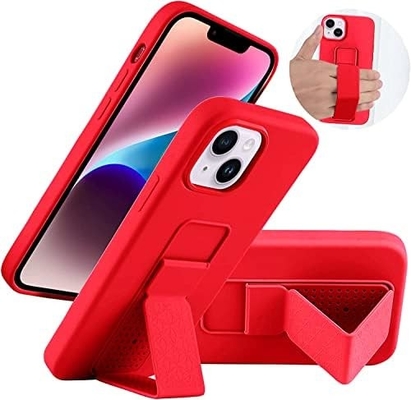 Silicone Kickstand Hoes Compatibel met iPhone 11 hoesje ((6.1 in) Verticale en horizontale Stand Handband Metalen Kickstand