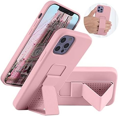 Silicone Kickstand Hoes Compatibel met iPhone 11 hoesje ((6.1 in) Verticale en horizontale Stand Handband Metalen Kickstand
