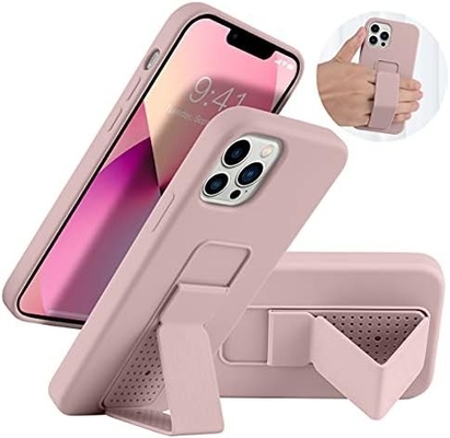 Silicone Kickstand Hoes Compatibel met iPhone 11 hoesje ((6.1 in) Verticale en horizontale Stand Handband Metalen Kickstand