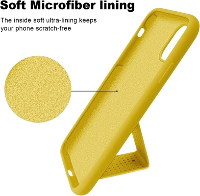 Silicone Kickstand Hoes Compatibel met iPhone 11 hoesje ((6.1 in) Verticale en horizontale Stand Handband Metalen Kickstand