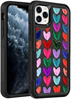 [5 in 1 voor iphone 15 Plus Hoesje, met 2 Pack Screen Protector + 2 Pack Camera Lens Protector, Heavy-Duty Tough Robust