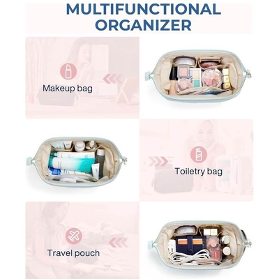 Puffy Cosmetic Pouch Cosmetic Bag ontworpen met een opgeblazen materiaal dat zo zacht als duurzaam is