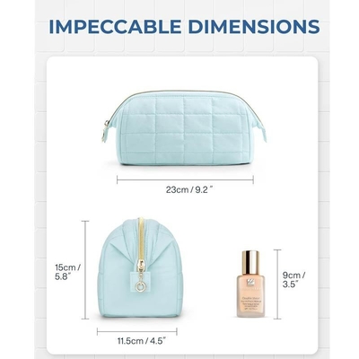 Puffy Cosmetic Pouch Cosmetic Bag ontworpen met een opgeblazen materiaal dat zo zacht als duurzaam is