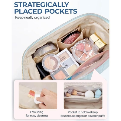 Puffy Cosmetic Pouch Cosmetic Bag ontworpen met een opgeblazen materiaal dat zo zacht als duurzaam is