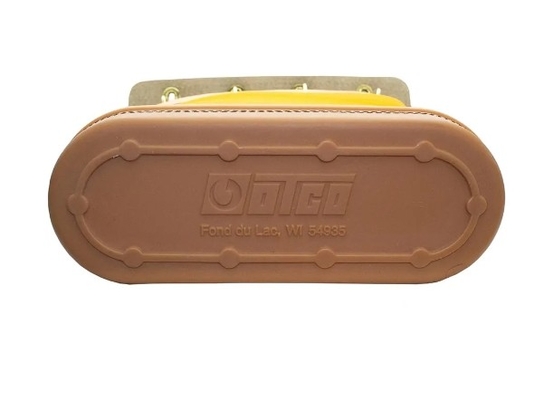 Reglement vergrendeling Security Postzak met handvaten met handvaten is gebouwd met 1350 Denier Ballistic Basket Weave Gold of 1000 Denier, die waterdicht zijn