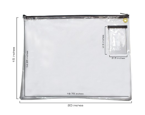 Interoffice Transit Clear Mailbag De Interoffice Transit Clear Mailbag is ideaal voor brieven, legaal formaat mail, bestanden, rapporten en meer