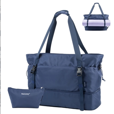 Reisrugzak voor vrouwen voor reizen, handtas, rugzak, met schoenvak en natte zak, yoga mattas, weekendtas