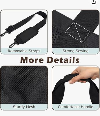 Gaasnet strandtas, grote strandtas, met ritsvakken, geschikt voor familietassen voor het zwembad, essentieel voor speelgoed en vakanties