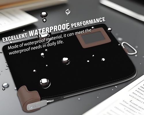 Geldtas, Notaris tas met slot, 2 sleutels, Waterdichte documententas, Geldtas met rits, 11,7 x 8,3 inch, Depositotassen en reisetui beschermen paspoort, contant geld, cheques, creditcards