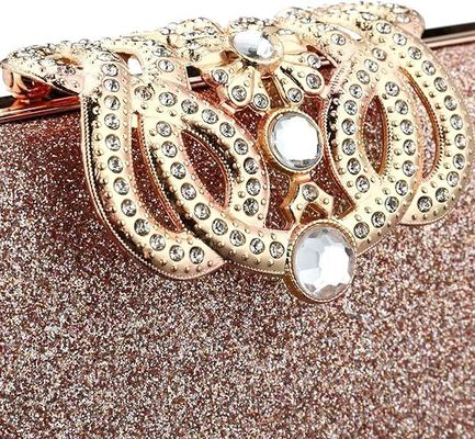 Women Evening Clutch Bag Leather Sparkling Designer Handbag Purse for Wedding Party
