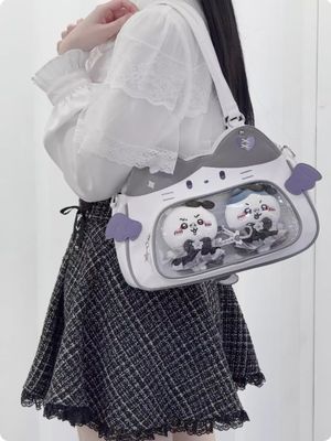 Original Cat Pain Bag - Large Capacity, Low Food Intake Backpack for Kids - Nylon Crossbody Bag - Cute Student Laptop Bag