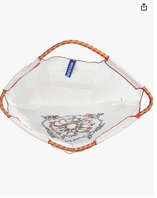 Ball&Chain carriage pattern embroidered nylon handbag for women, travel shoulder bag with top handle, suitable for work and travel