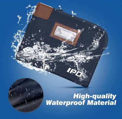 IPO Waterdichte geldtas met sleutelslot, 2 pakketten geldtas bankdeposito tas, 11 x 8,6 inch, mannen en vrouwen vergrendeling accessoires zak voor contant geld, draagbare reis geldtas beschermt paspoorten, waardevolle spullen