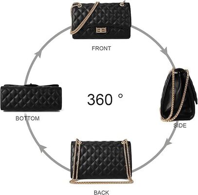 Gewatteerde crossbodytas voor dames Trendy damesschoudertas met ketting Designer portemonnees