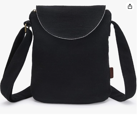 Women's Retro Small Size Canvas Shoulder Bag Hippie Boho Crossbody Handbag