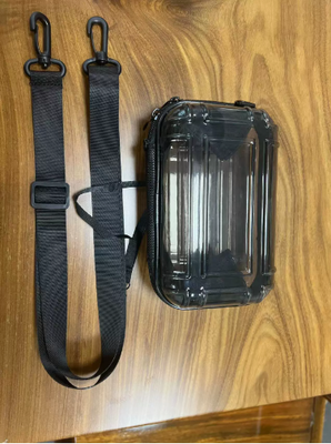 Mini transparante reismake-uptas, 7-inch schoudertas, reiskruistas, PC hardcase opbergtas, kleine vierkante tas voor in het vliegtuig