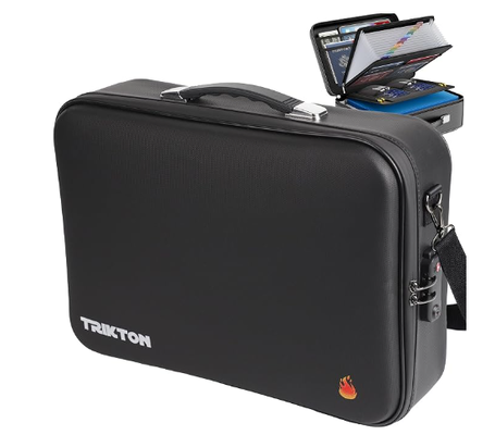 XXL Legal-Size vuur- en waterbestendige documentendoos met TSA-slot - Hard-Shell Case (17×13×6 inch) Hard Case File Organizer voor belangrijke documenten, laptop, paspoort, testamenten en certificaten