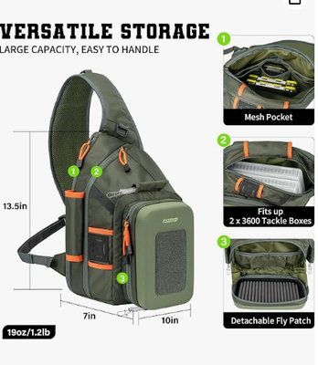 Vissersrugzak met werkstation en nethouder. Past in tot 2 x 3600 pakketten, MOLLE-systeem, EVA Hardshell lichtgewicht outdoorpakket