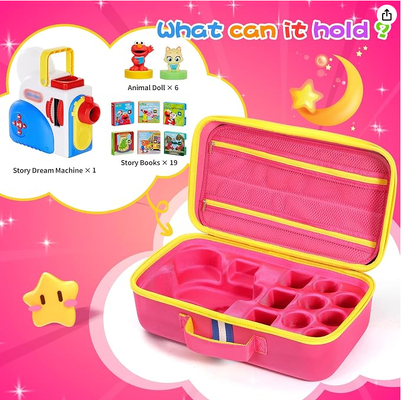 Hard Carrying Case Fits for Little Tikes Story Dream Machine Boeken Starter Set, Grote beschermende reiscontainer Case voor Storytime Audio Play Real voor Littles Character Collection, (Box Only)