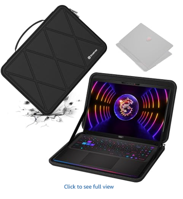 Harde EVA Beschermhoes voor 16 inch MSI Raider GE68 HX 14V | Compatibel voor 16 inch MSI Raider GE68 HX 14V, MSI Vector 16 HX A14V/A13V, Anti-Shock Hoes Notebook Tas
