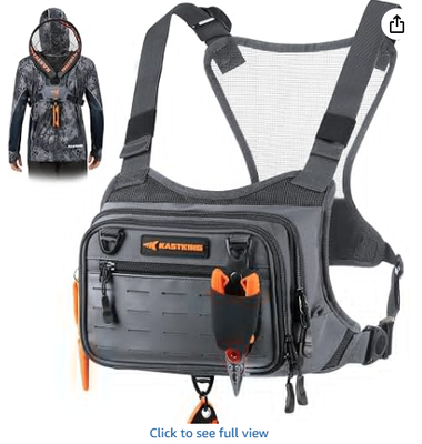 Waterbestendige visborstpakket; viszak voor mannen. EVA Zip-Down werkstation, MOLLE opslag, verstelbare borstbanden en veelzijdig multifunctionele opslagsysteem.