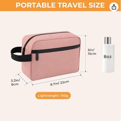 Reistoilettas voor mannen, vrouwen, hangende make-uptas organisator Roze, waterdicht toilettas voor toiletartikelen Accessoires, scheerkist en cosmetische hangende tas organisator, voor reizen, badkamer, cadeau