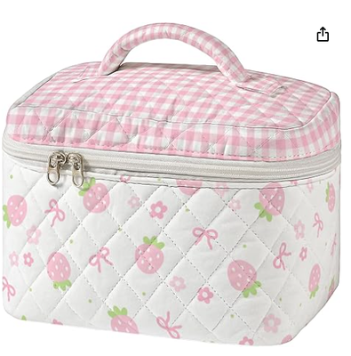 Grote gecompliceerde make-uptas Vintage naaimodel Cosmetische reiskoffer voor vrouwen Patchwork Esthetische toiletgoed organisator met handvat Huidverzorgingsborstels Accessoires