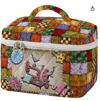 Grote gecompliceerde make-uptas Vintage naaimodel Cosmetische reiskoffer voor vrouwen Patchwork Esthetische toiletgoed organisator met handvat Huidverzorgingsborstels Accessoires