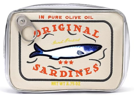 Cessfle Blik Sardines Make-up Tas, Grappige Sardine Blik Vis Cosmetische Tas, Creatieve Leuke Make-up Tas Kawaii Potlood Etui Pouch, Coquette Make-up Pouch voor Vrouwen