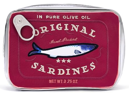 Cessfle Blik Sardines Make-up Tas, Grappige Sardine Blik Vis Cosmetische Tas, Creatieve Leuke Make-up Tas Kawaii Potlood Etui Pouch, Coquette Make-up Pouch voor Vrouwen