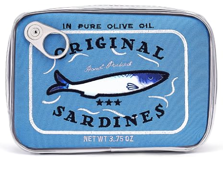 Cessfle Blik Sardines Make-up Tas, Grappige Sardine Blik Vis Cosmetische Tas, Creatieve Leuke Make-up Tas Kawaii Potlood Etui Pouch, Coquette Make-up Pouch voor Vrouwen